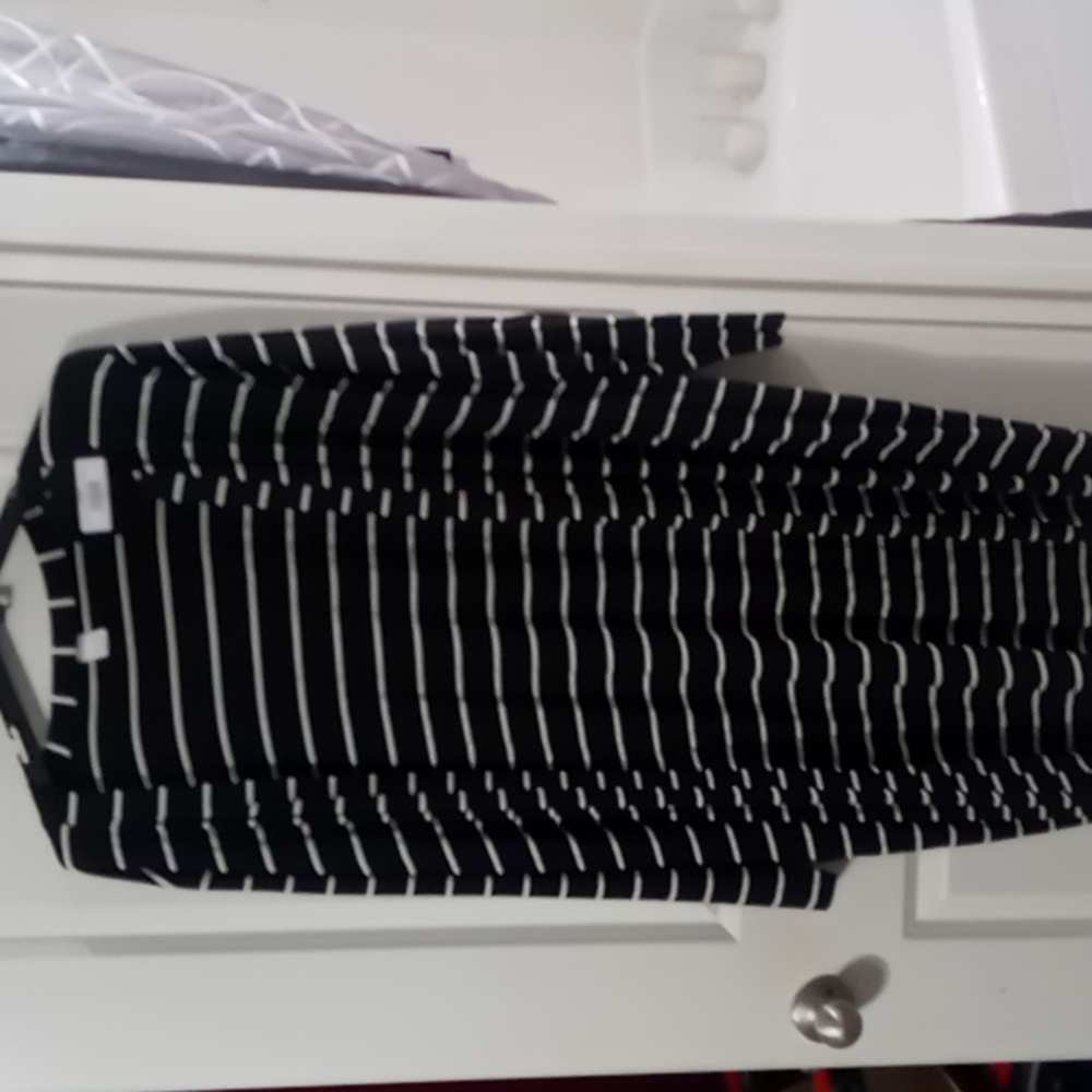 Black and White Stripe Duster Cardigan